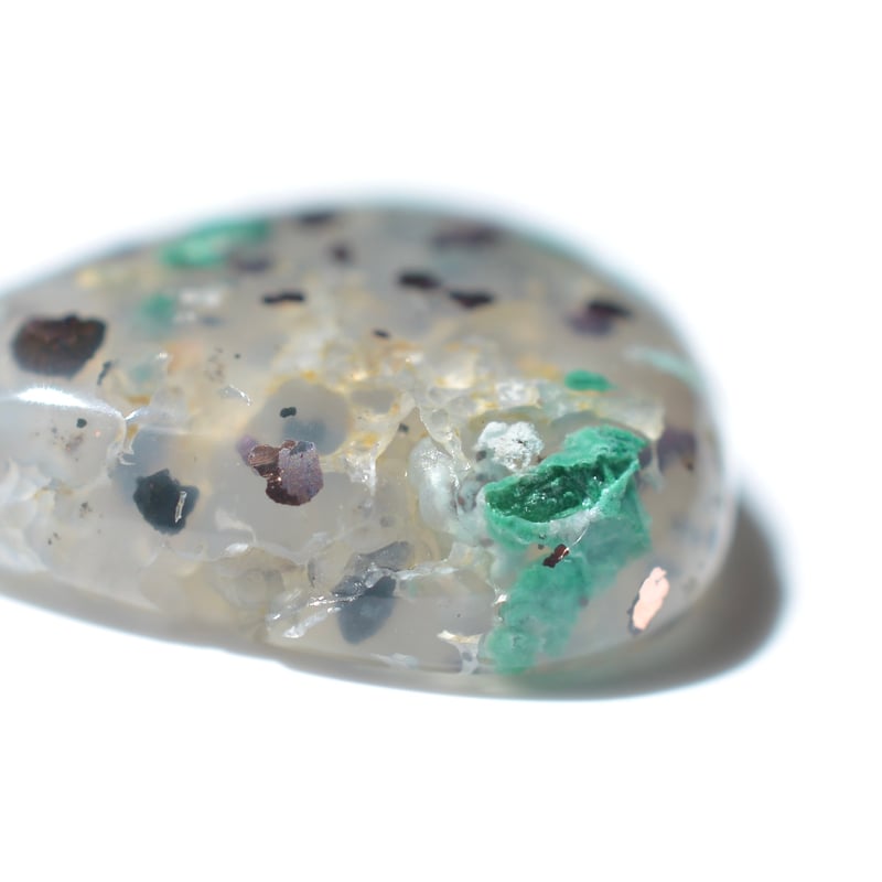 コッパークリソコラインカルセドニー Copper Chrysocolla in Chalced