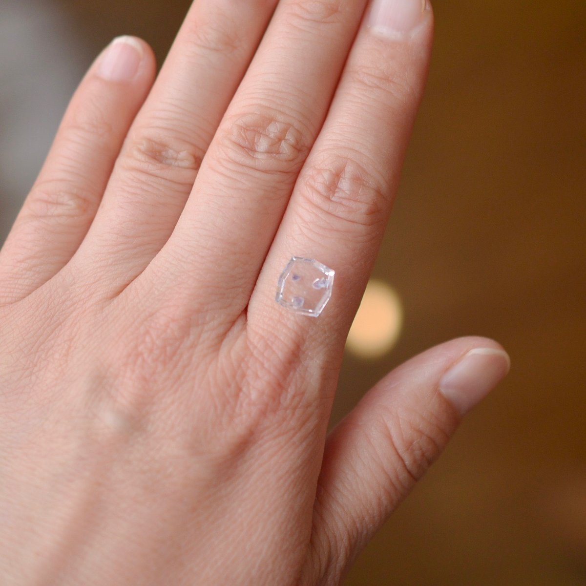 自社研磨カット】フローライトインクォーツ Fluorite in Quartz