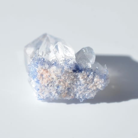 デュモルチェライトインクォーツ原石 Dumortierite in Quartz 022