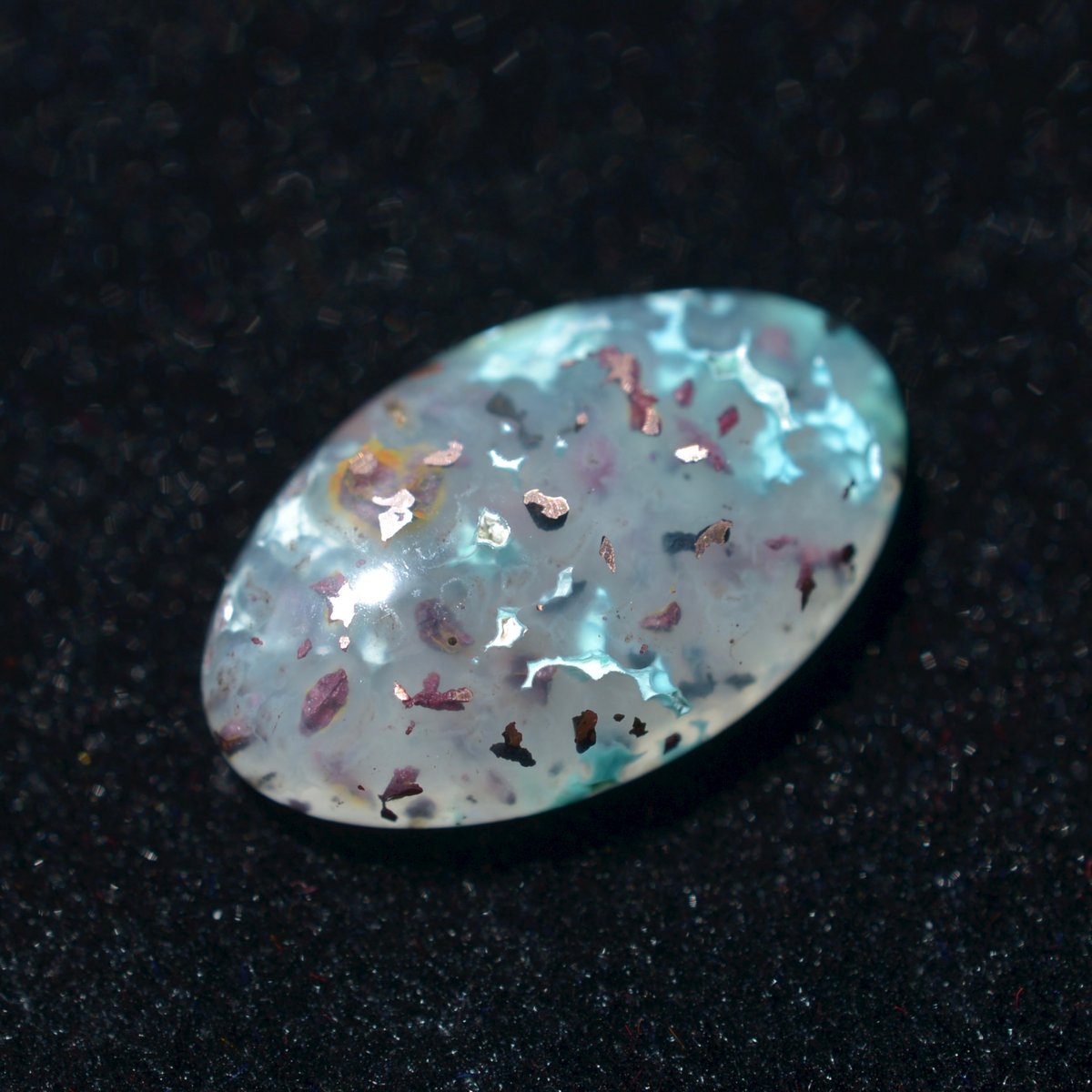 コッパークリソコラインカルセドニー Copper Chrysocolla in Chalced