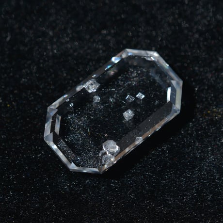 【自社研磨カット】フローライトインクォーツ Fluorite in Quartz 008