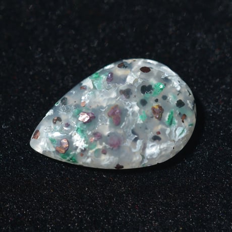 コッパークリソコラインカルセドニー Copper Chrysocolla in Chalcedony 001
