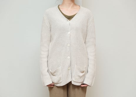 Ralph Lauren silk×linen mix cotton knit cardigan