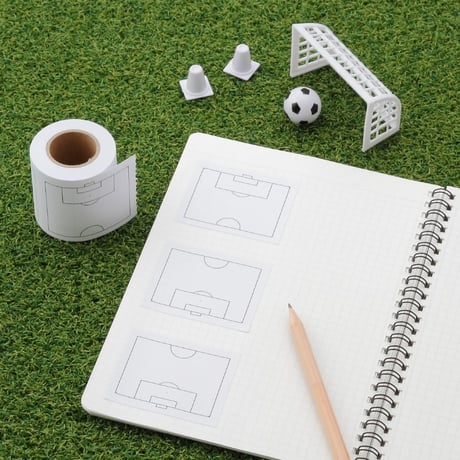 【サッカーノートの必需品】ドリームエイド　オリジナルサッカーコートふせん