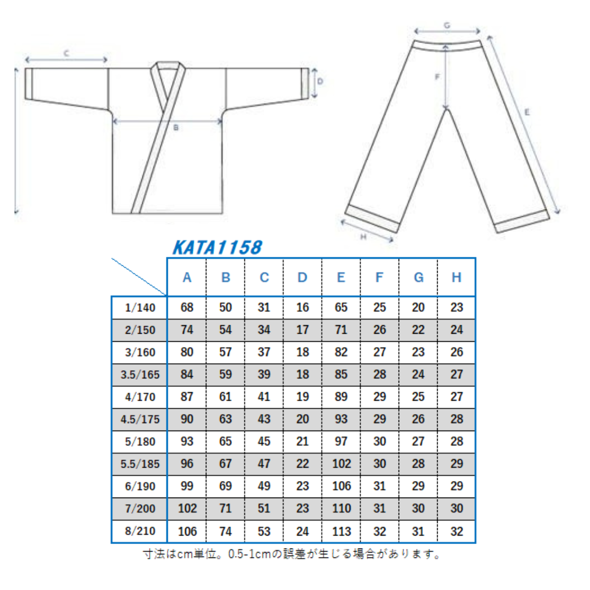 JTA(日本テコンドー協会)公式道着 140cm用 JTA(日本テコンドー協会)公式道着 140cm用