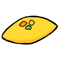 ミニオムレツ（手書きイラスト）
