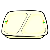 仕切り皿（手書きイラスト）