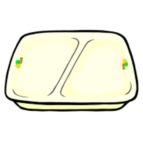 仕切り皿（手書きイラスト）