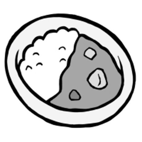 カレーライス（手書きイラスト）