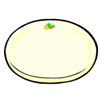 丸皿（手書きイラスト）