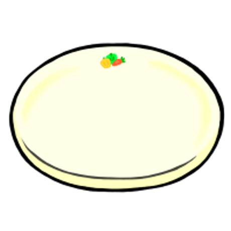 丸皿（手書きイラスト）