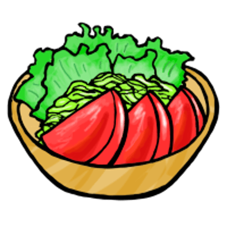 トマトサラダ（手書きイラスト）
