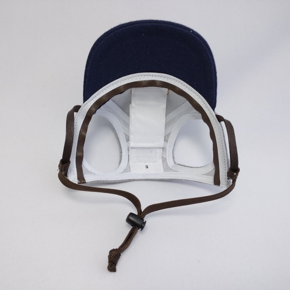 キャップ（小型犬用）ニット グレー×ネイビー | YUKIBOU-SHOP