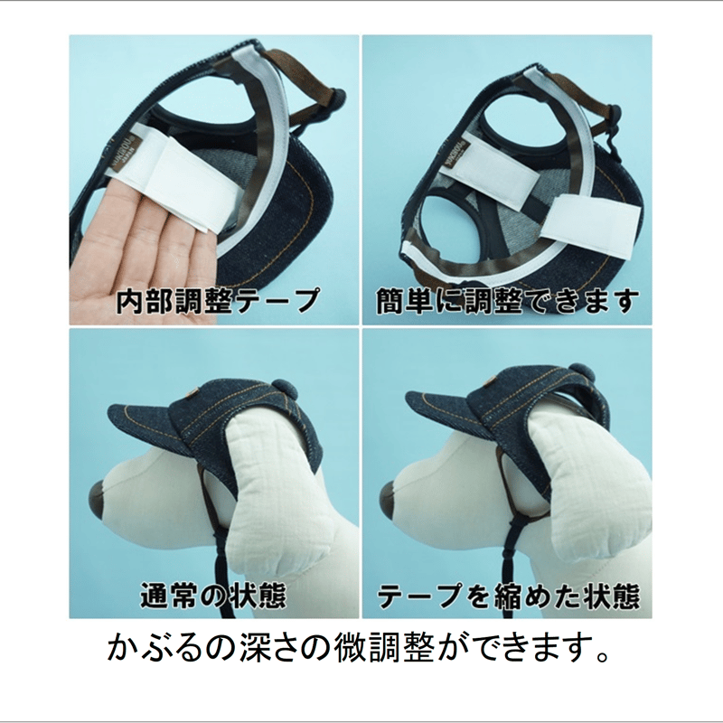 キャップ（小型犬用）ニット グレー×ネイビー | YUKIBOU-SHOP