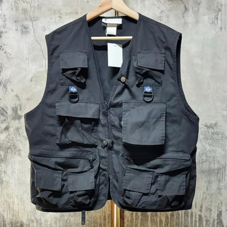 BUGLE BOY フィッシングベスト メッシュ 80s 黒 ミリタリーベスト BUGLE BOY フィッシングベスト メッシュ 80s 黒 ミリタリー