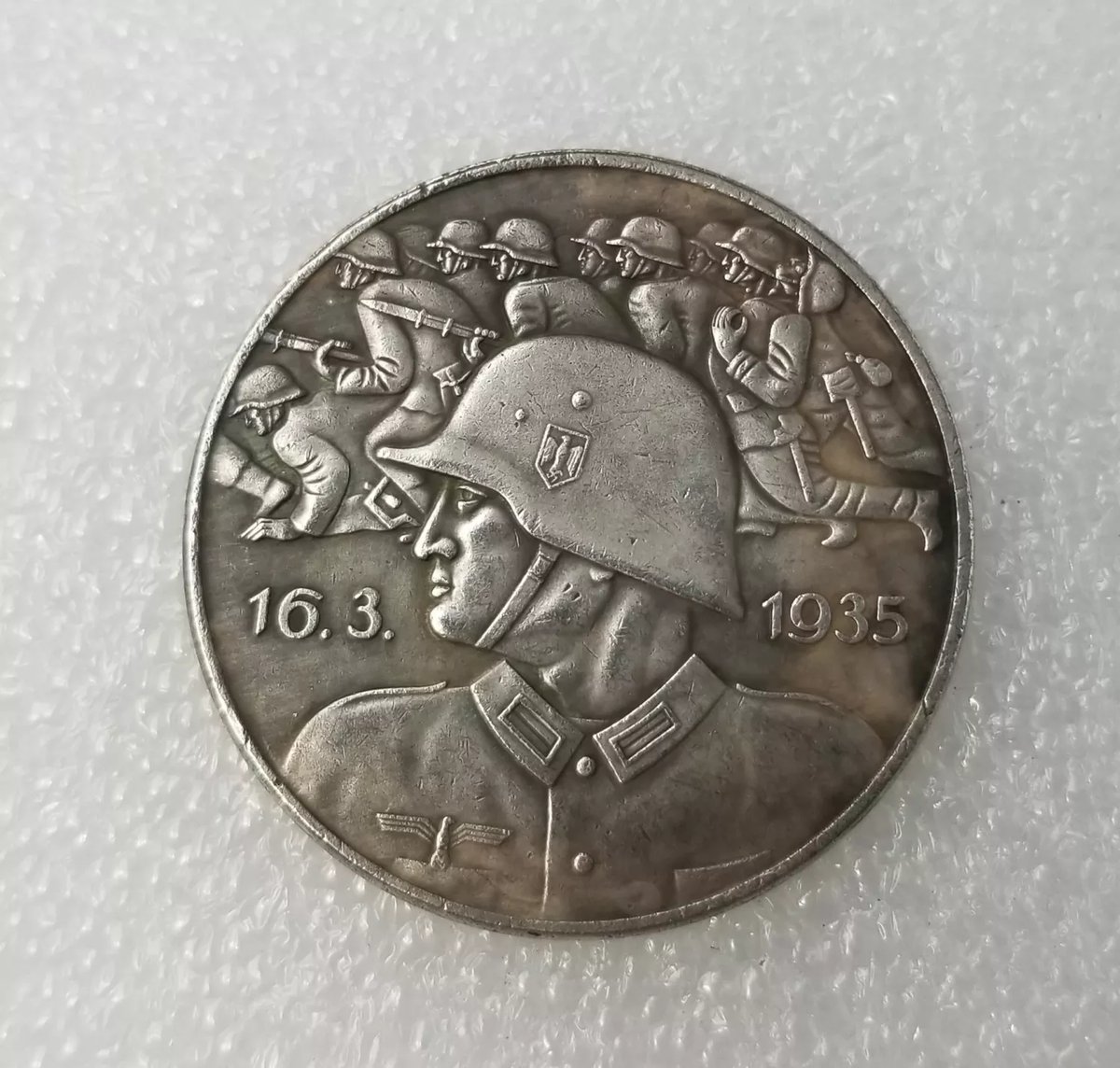 ★アメリカ＊１９３９年３月１５日ドイツ軍＊チェコ占領抗議メダル/ＣＯＰＹ/複製品 ☆アメリカ＊1939年3月15日ドイツ軍＊チェコ占領抗議メダル/