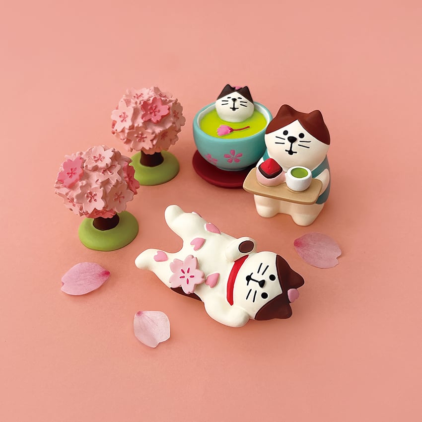 デコレ コンコンブル しあわせ、まんぷく、お花見会 桜みゃみれ猫 桜み