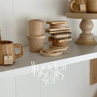 wooden biscuits set