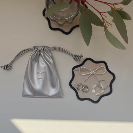 【即納・送料無料】otona mum. original silver kinchaku