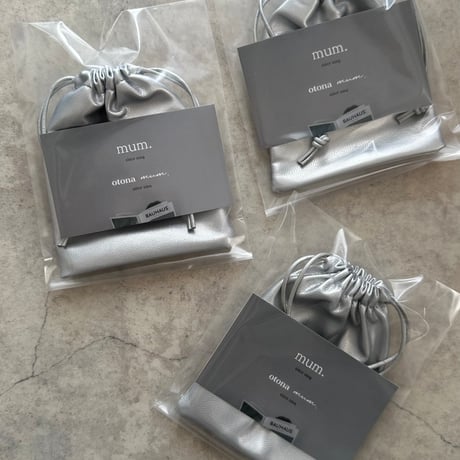 【即納・送料無料】otona mum. original silver kinchaku