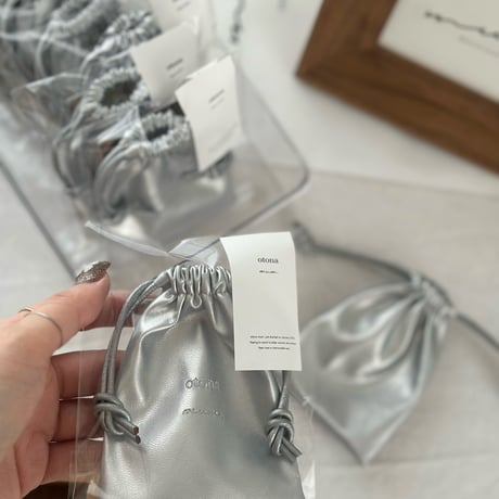 【即納・送料無料】otona mum. original silver kinchaku