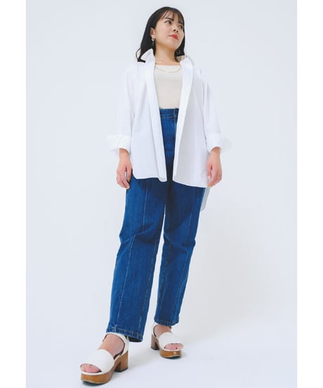 WA-GARA Neck White SHIRT