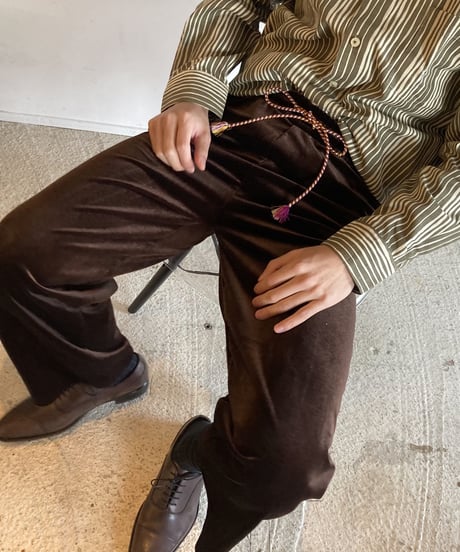 Velour Pants with OBI String