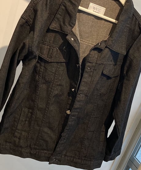 WAGARA Patchwork Denim Jacket - BLACK