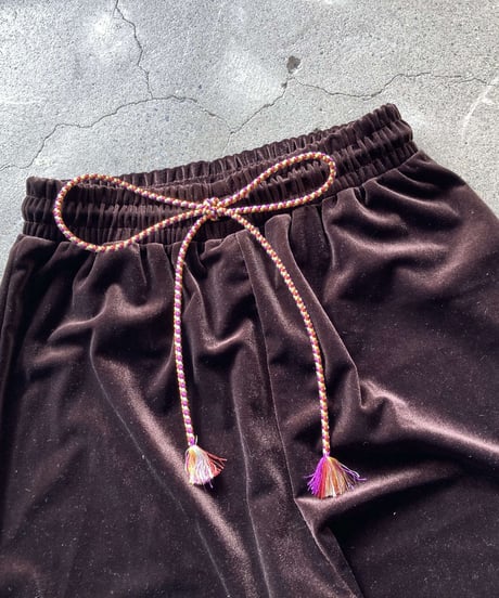 Velour Pants with OBI String