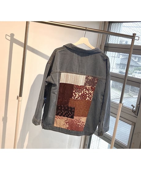 WAGARA Patchwork Denim Jacket - BLUE