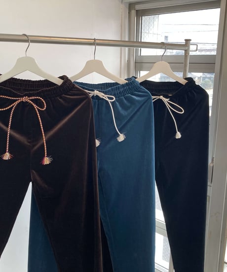 Velour Pants with OBI String