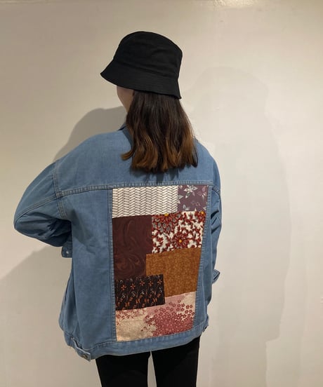 WAGARA Patchwork Denim Jacket - BLUE