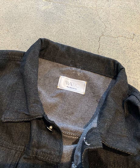 WAGARA Patchwork Denim Jacket - BLACK