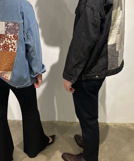 WAGARA Patchwork Denim Jacket - BLUE
