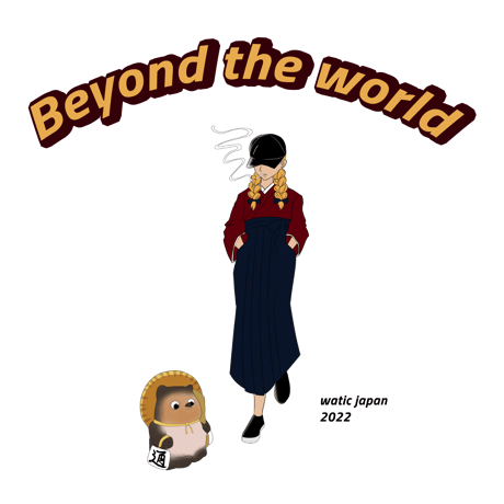 【受注生産】Collaboration design Oversized T-shirt "Beyond the world"