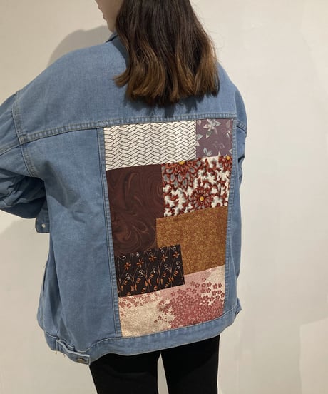 WAGARA Patchwork Denim Jacket - BLUE