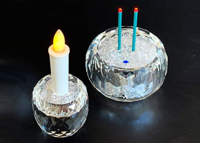 上置き型仏壇・小型仏壇用 クリスタル仏具 ソフィア タイマー式LED線香 上置き型仏壇・小型仏壇用 クリスタル仏具 ソフィア タイマー式LED線香