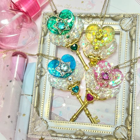 Miracle heart Precious key🗝✧*🩵クラシックアクアブルー