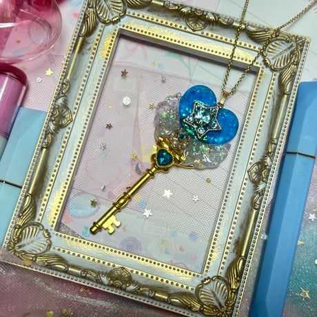 Miracle heart Precious key🗝✧*🩵クラシックアクアブルー