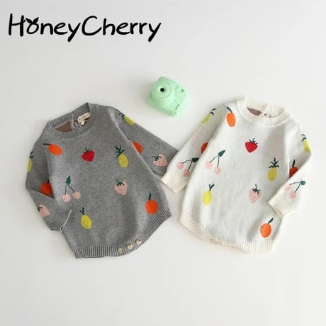 *韓国子供服*フルーツロンパース