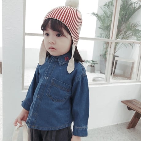 *韓国子供服*デニムシャツ