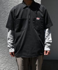 Ben Davis Half Zip Short Sleeve Work Shirt-5