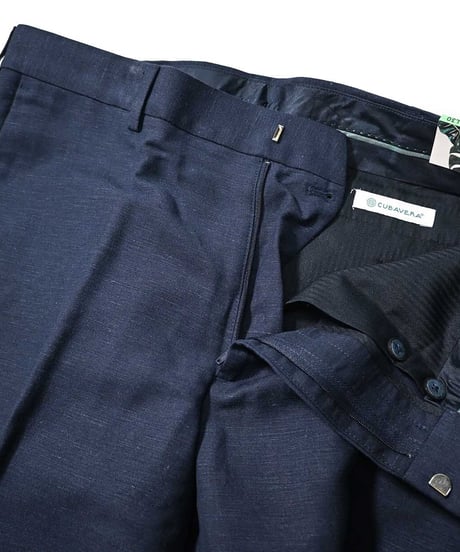 Cubavera Linen Dress Pants Dress Blue