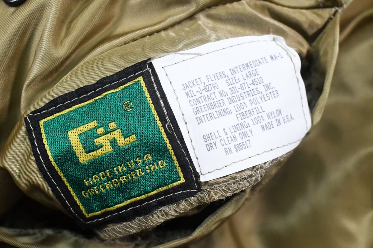 Deadstock GREENBRIER MA-1 Flight Jacket Gold EM