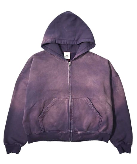 MOOJI MOOJI US Oversize Zip Up Hoodie Aged Purple