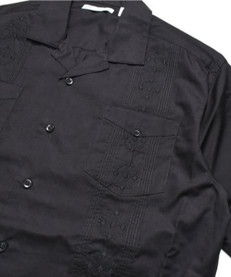 Cubavera Short Sleeve Guayabera Shirt Black