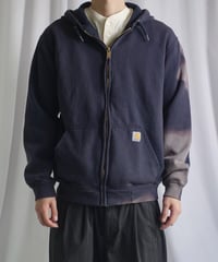 Used Carhartt Sunfade Zip Hoodie NAVY -2