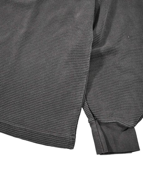 Los Angeles Apparel Garment L/S Heavy Thermal Crew Neck Vintage Black
