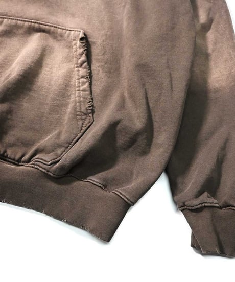 MOOJI MOOJI US Oversize Crop Hoodie Aged Brown