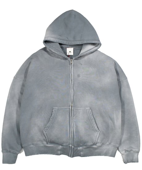 MOOJI MOOJI US Oversize Zip Up Hoodie Aged Grey